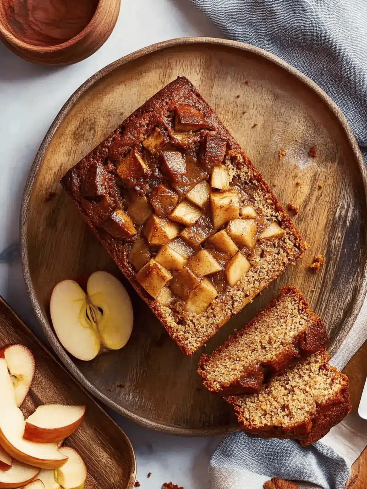 High Protein Cinnamon Apple Banana Bread