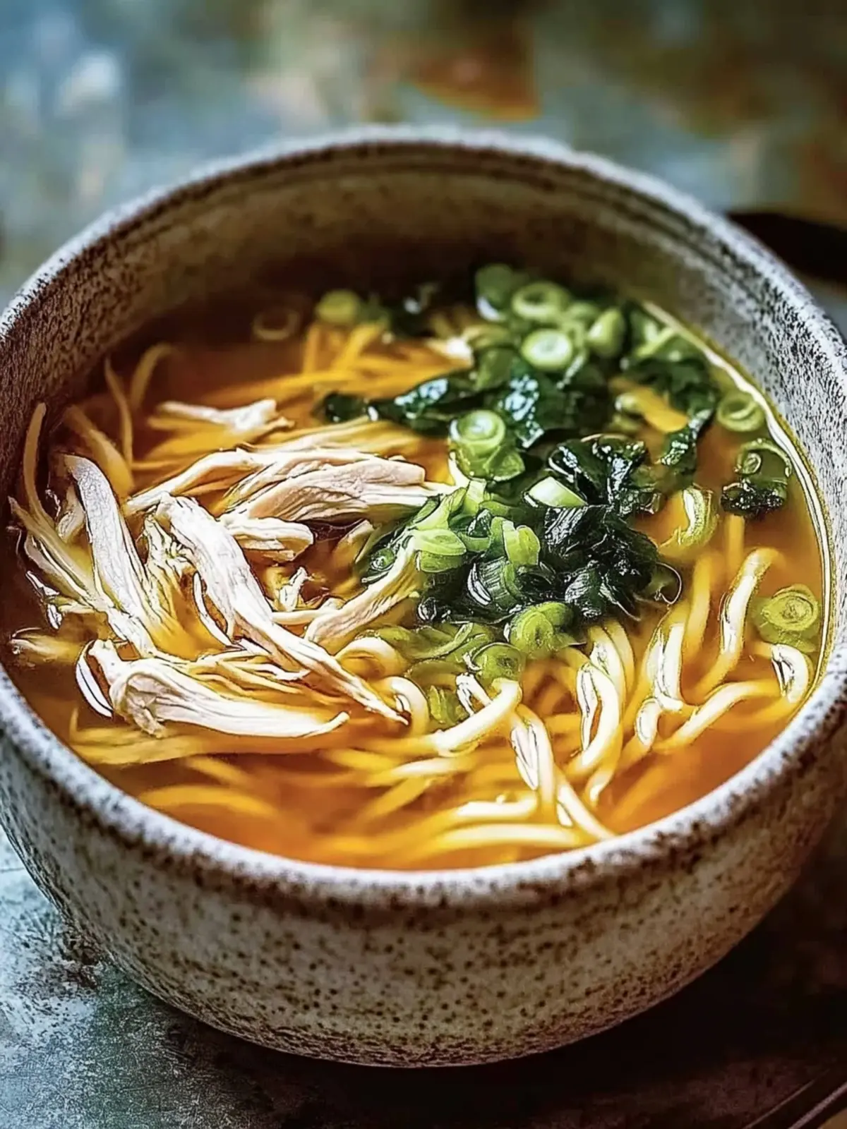 Ginger Scallion Chicken Noodle Soup