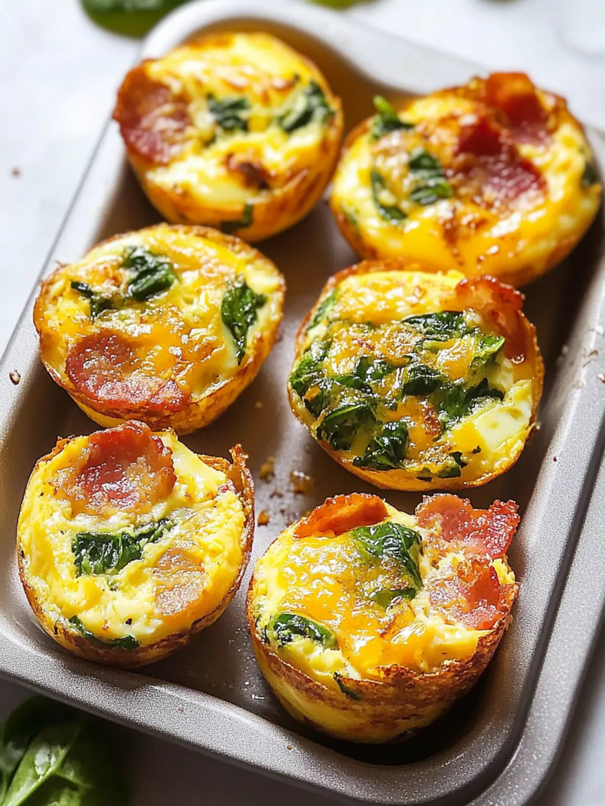 Bacon Gouda & Spinach Egg Bites