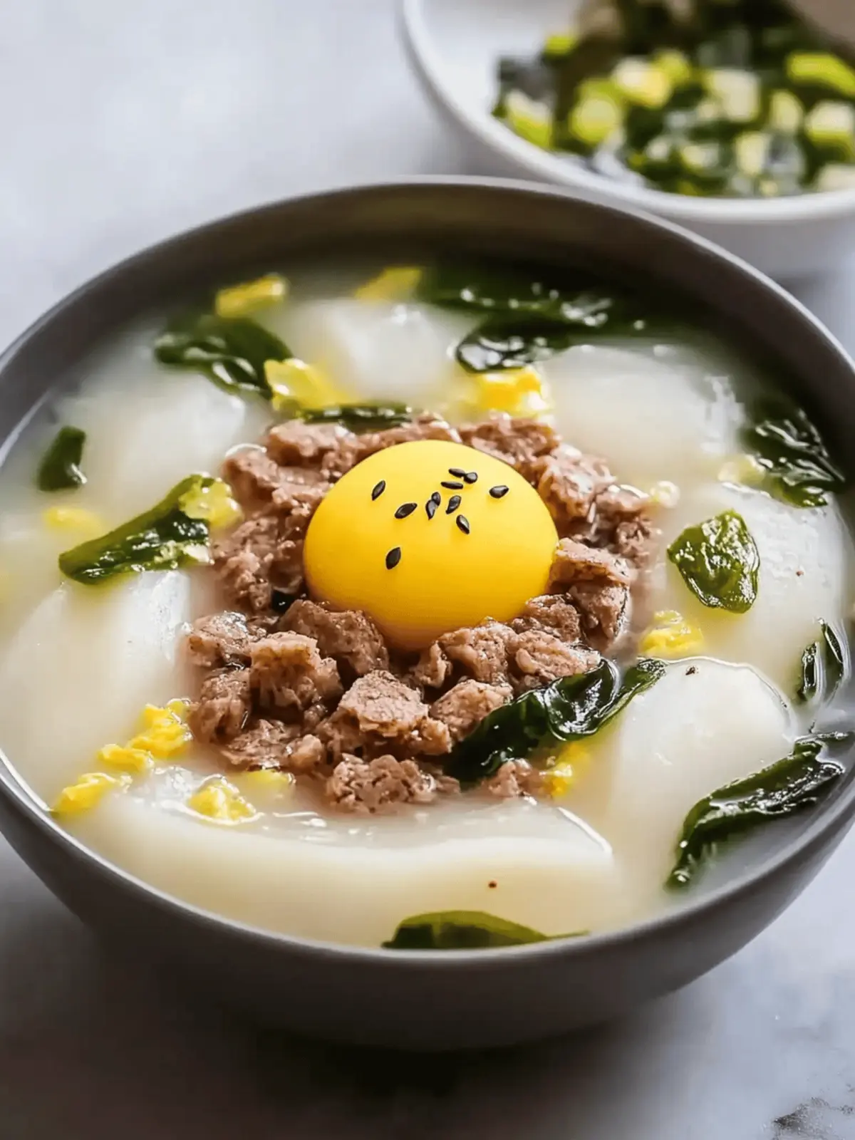 Korean Rice Cake Soup (Tteokguk ë¡êµ­)