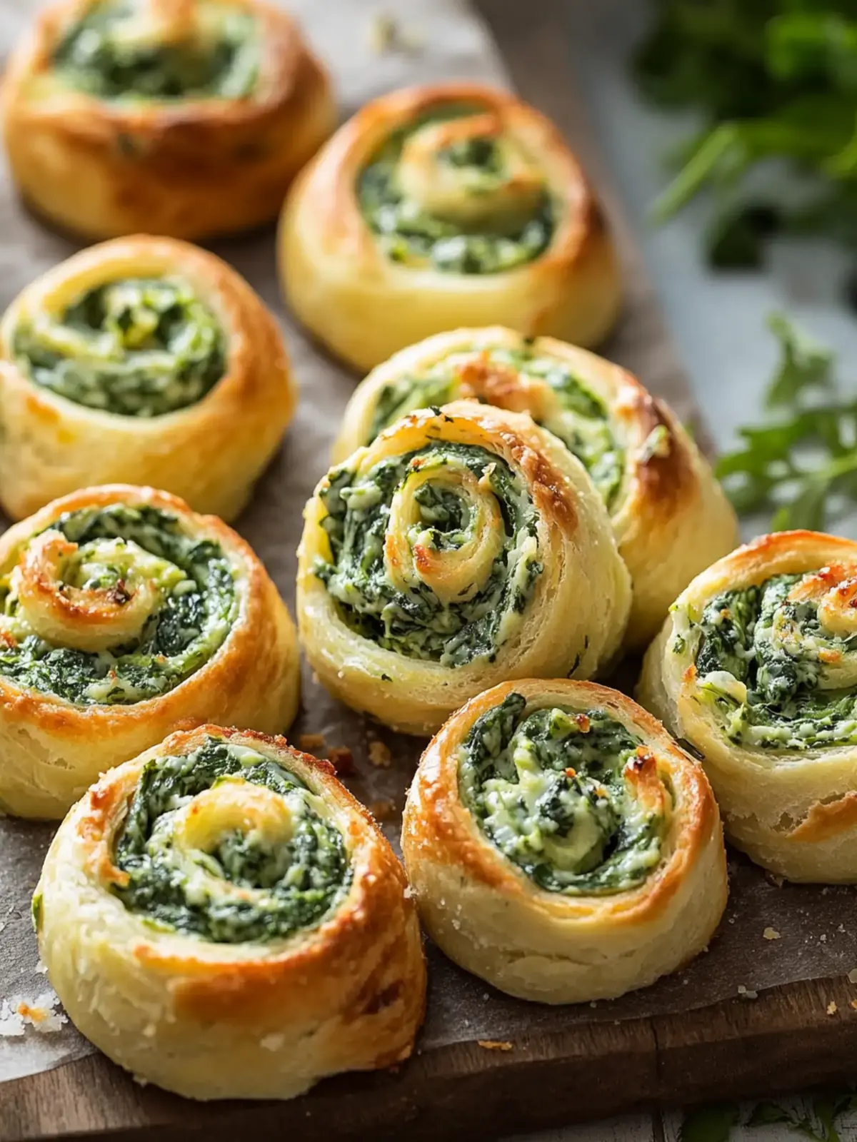 Creamy Spinach Dip Pinwheels