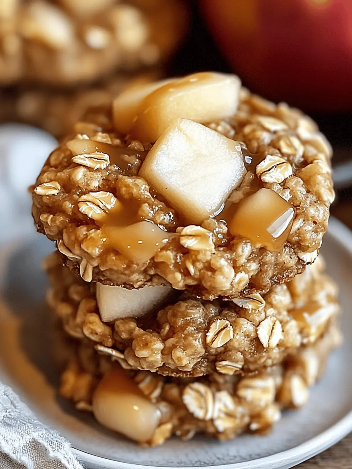 Caramel Apple Oatmeal Cookies