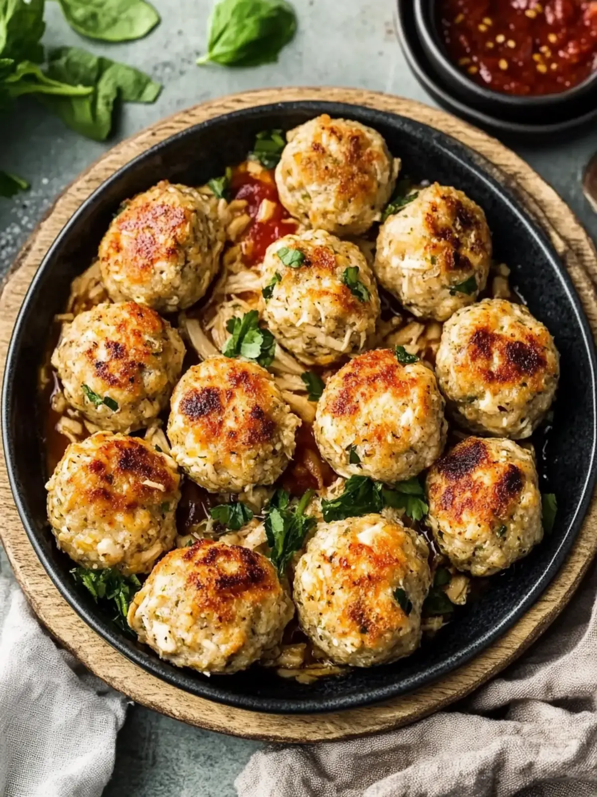 Baked Chicken Meatballs
