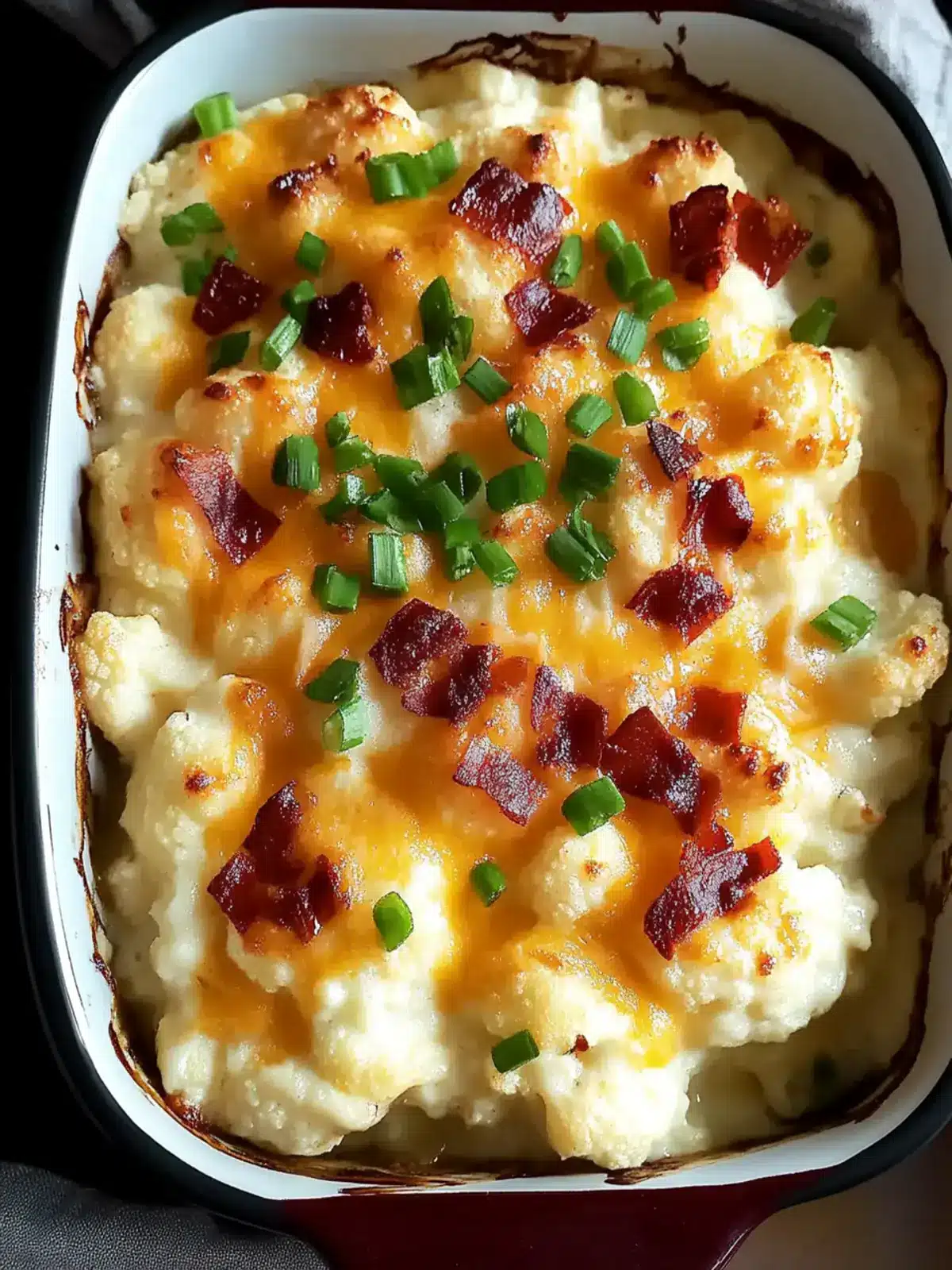 Loaded Creamy Cauliflower Casserole