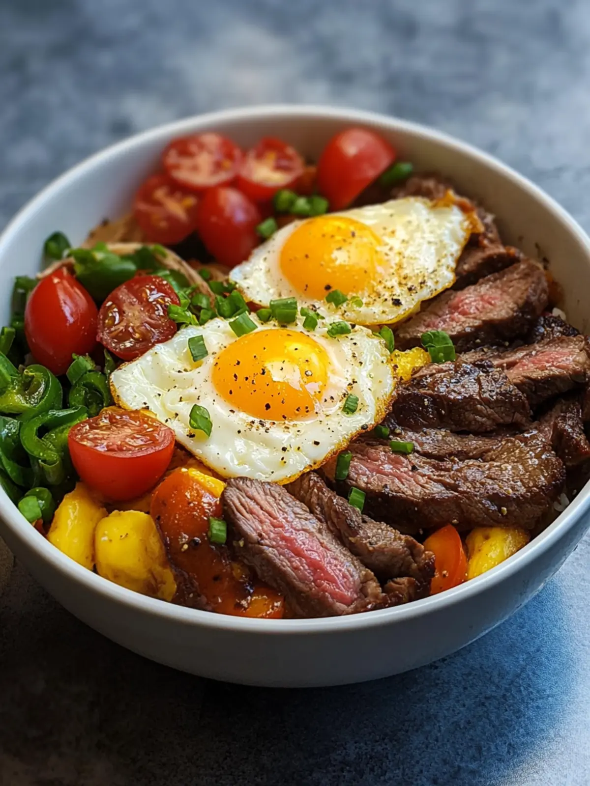 Steak and Eggs Breakfast Bowl