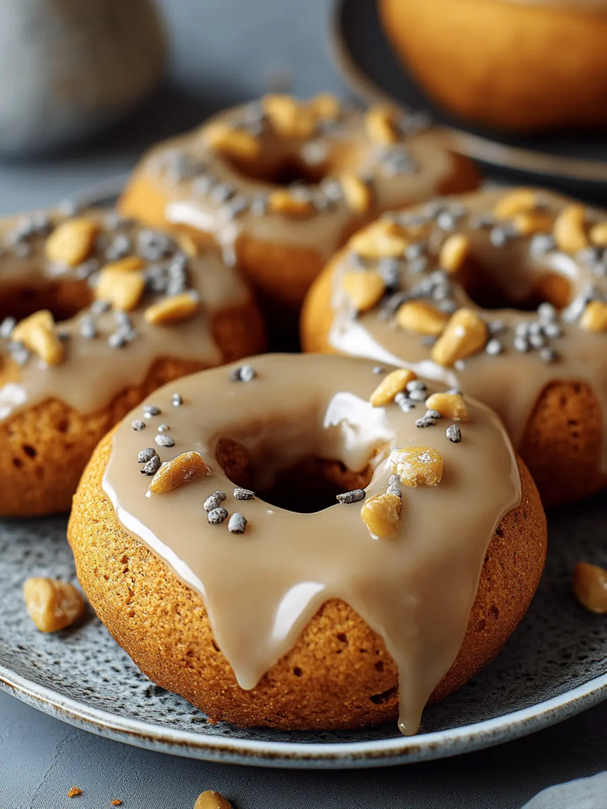 Gluten & Dairy Free Pumpkin Donuts with Maple Glaze