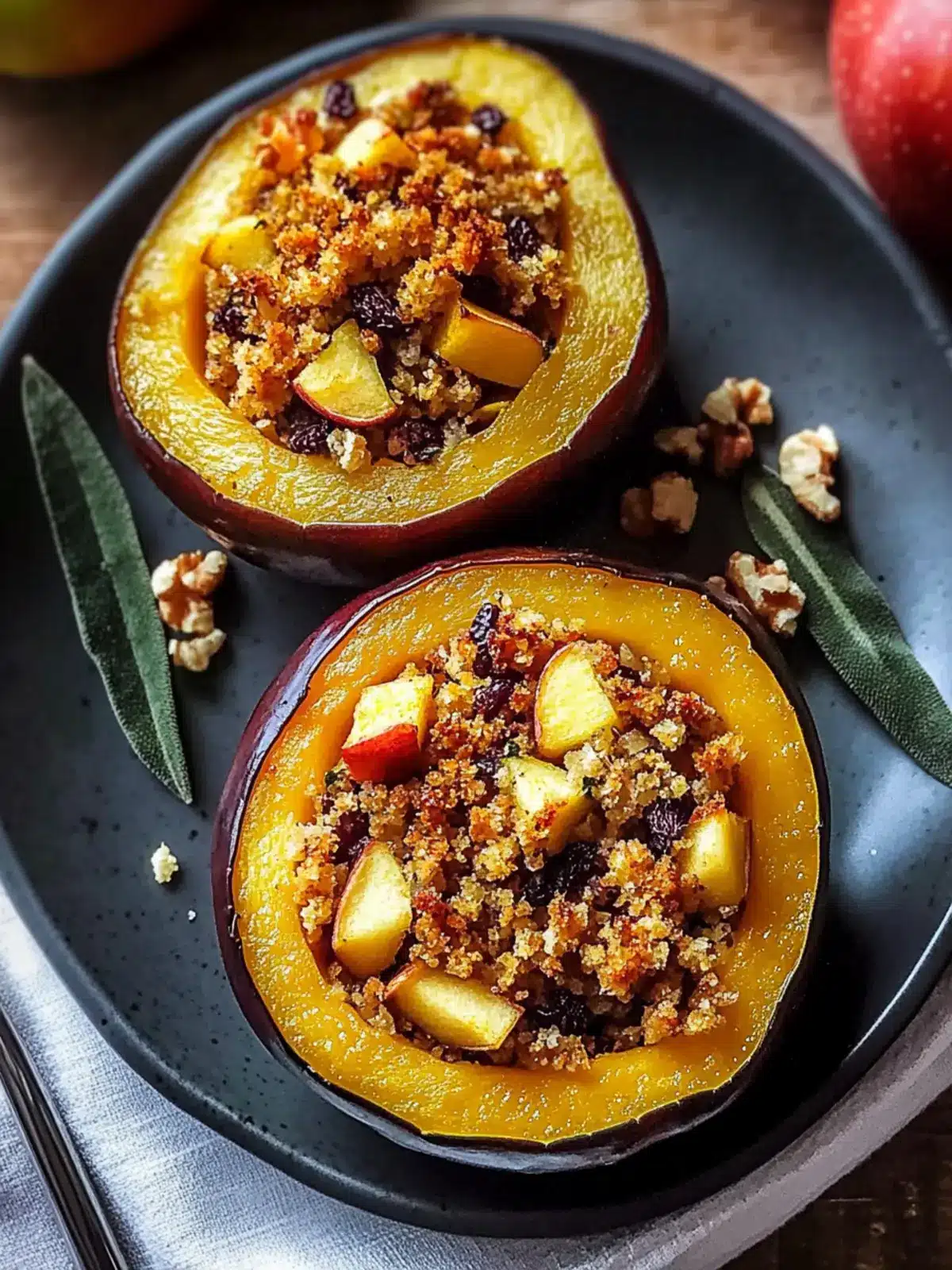 Apple Stuffed Acorn Squash