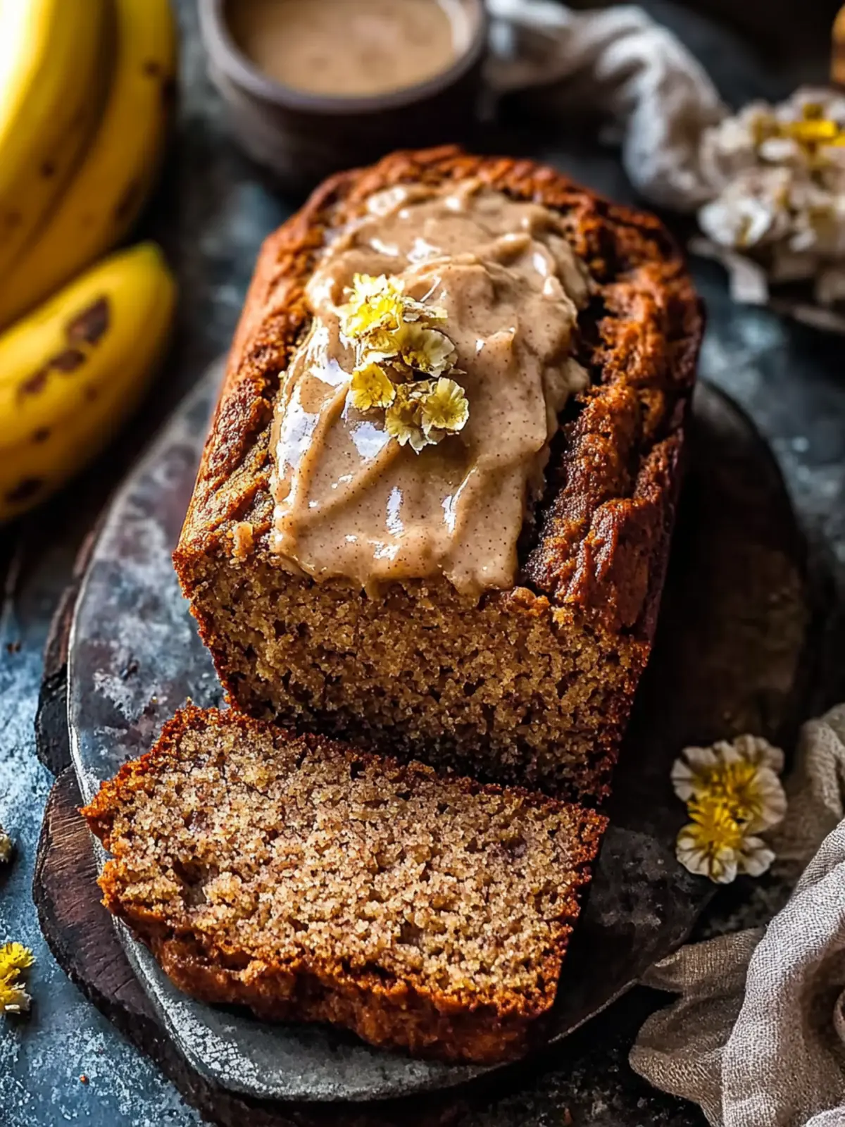 Maple Banana Bread with Cinnamon Butter