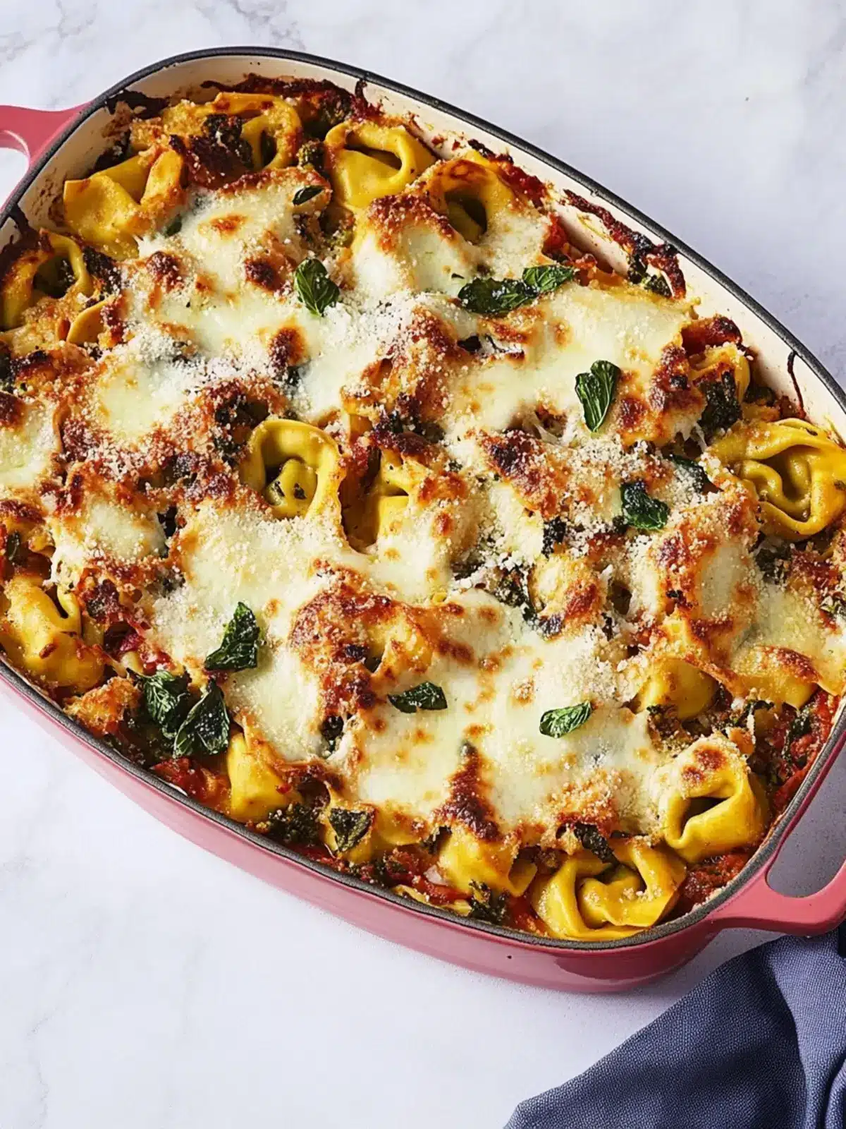 Cheesy Baked Tortellini with Spinach for a Cozy Night In 3 Baked Tortellini