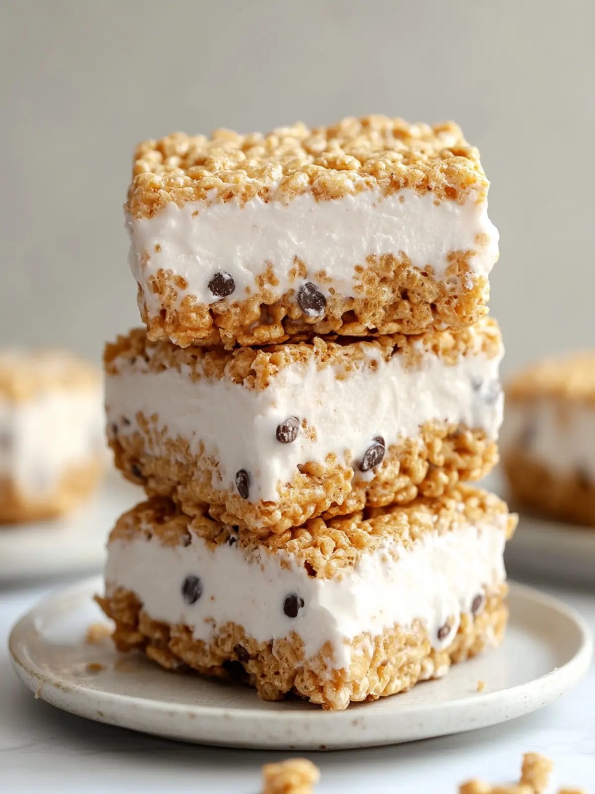 PB Rice Krispie Ice Cream Sandwiches