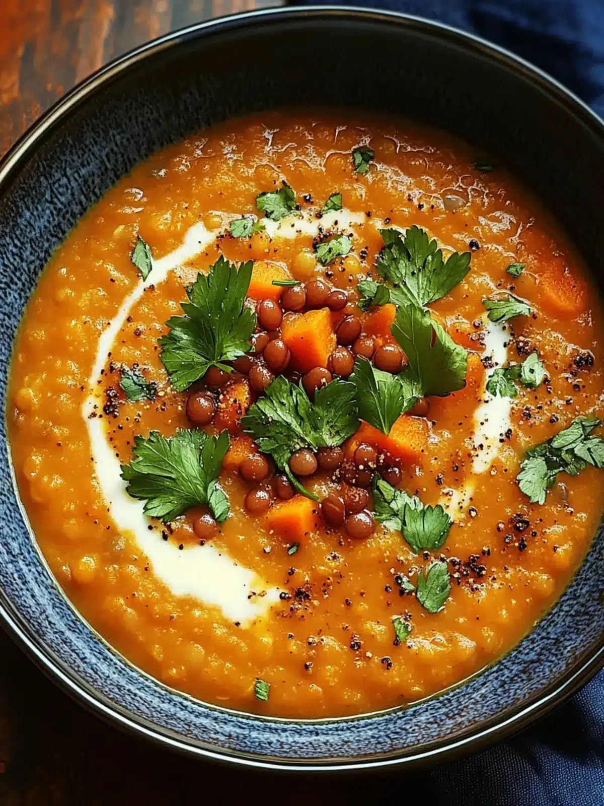 Spiced Carrot & Lentil Soup