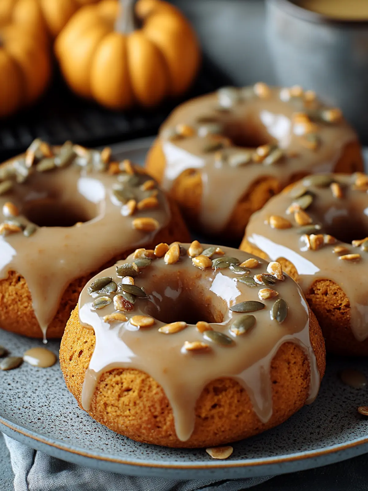 Gluten & Dairy Free Pumpkin Donuts with Maple Glaze