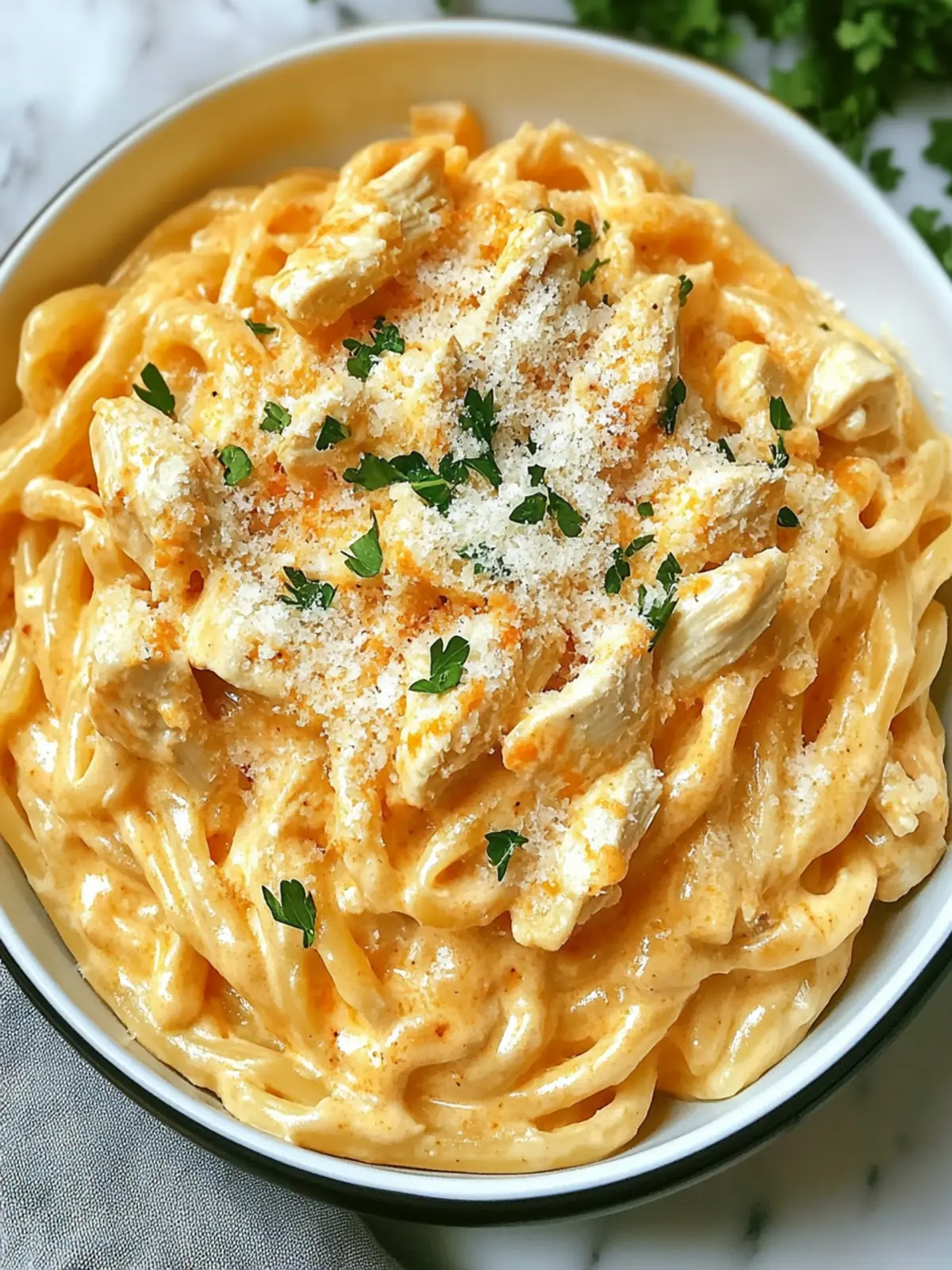 Buffalo Chicken Alfredo Pasta