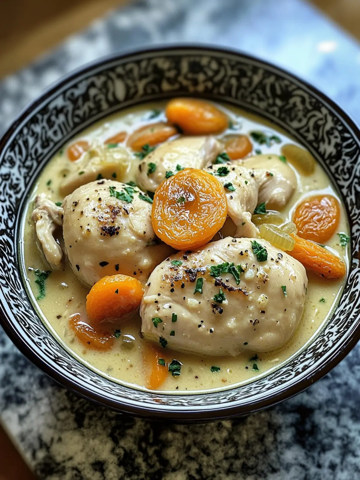 chicken with cream of chicken soup with Dried Apricots