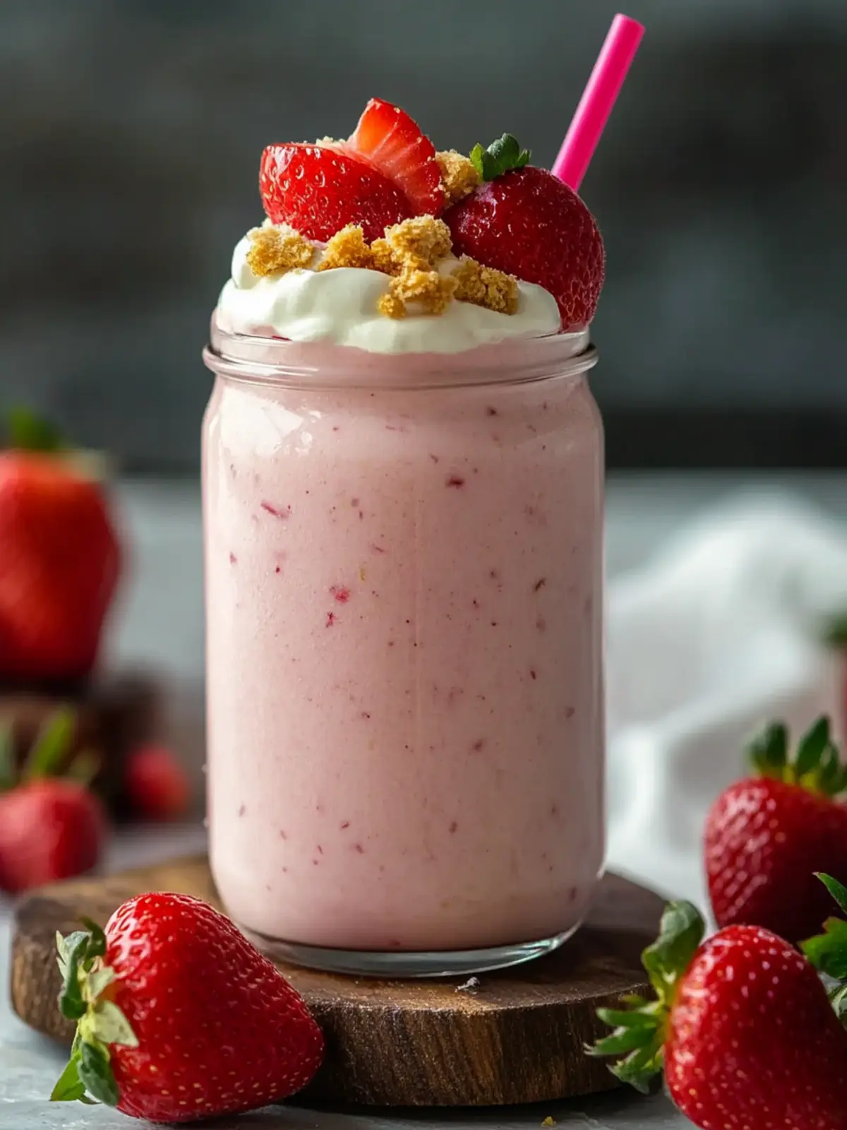 Strawberry Cheesecake Protein Smoothie