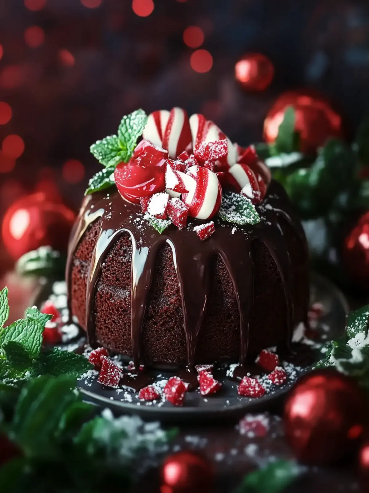 Vegan Peppermint Chocolate Cake