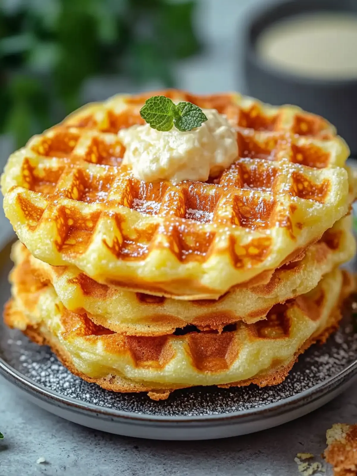 Cheesy & Crispy Chaffles