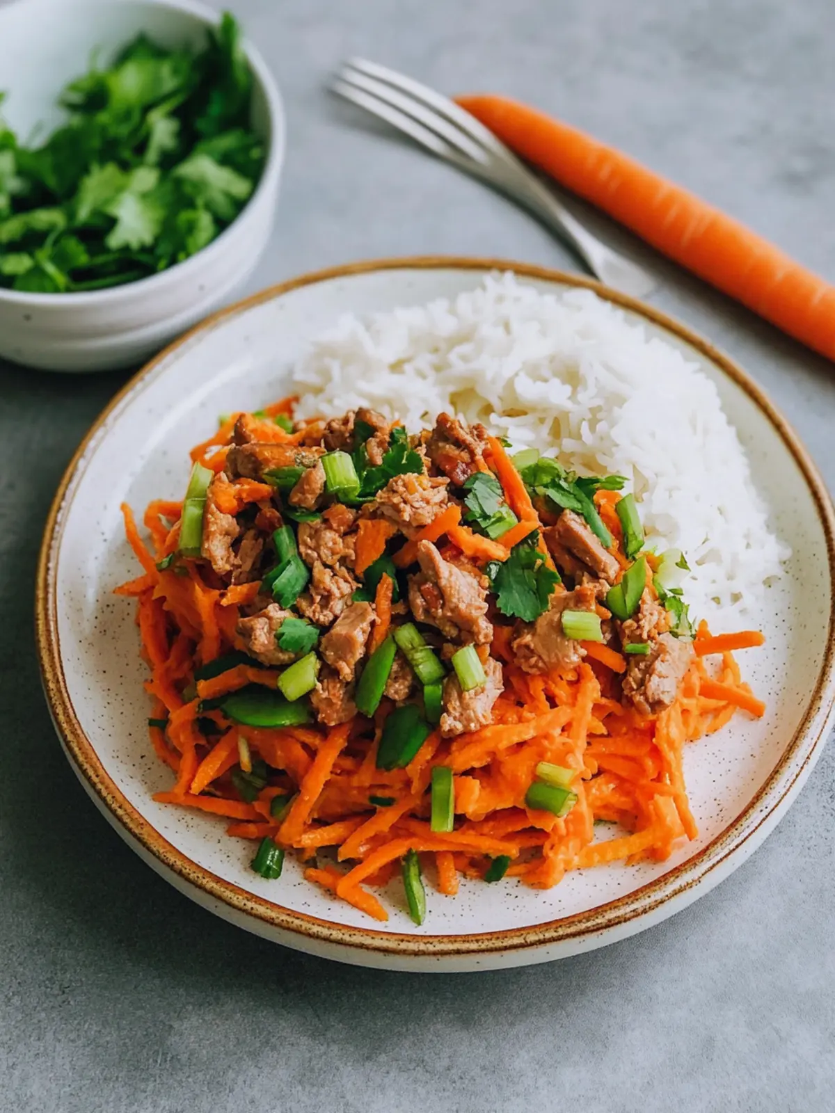 Pork Ginger Carrot Bowls