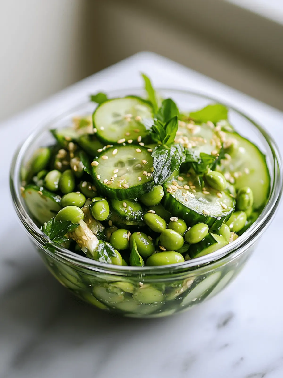 Delicious Cucumber Edamame Salad