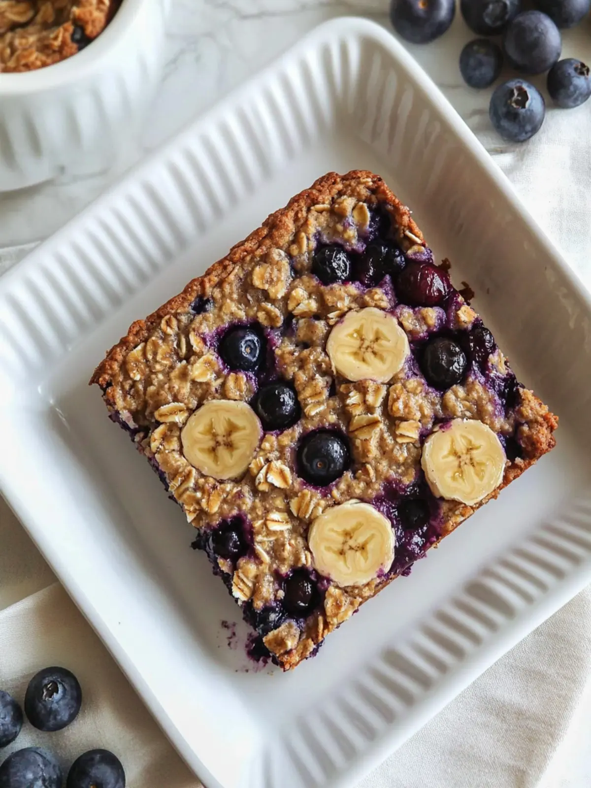 High Protein Banana Bread Blueberry Baked Oatmeal