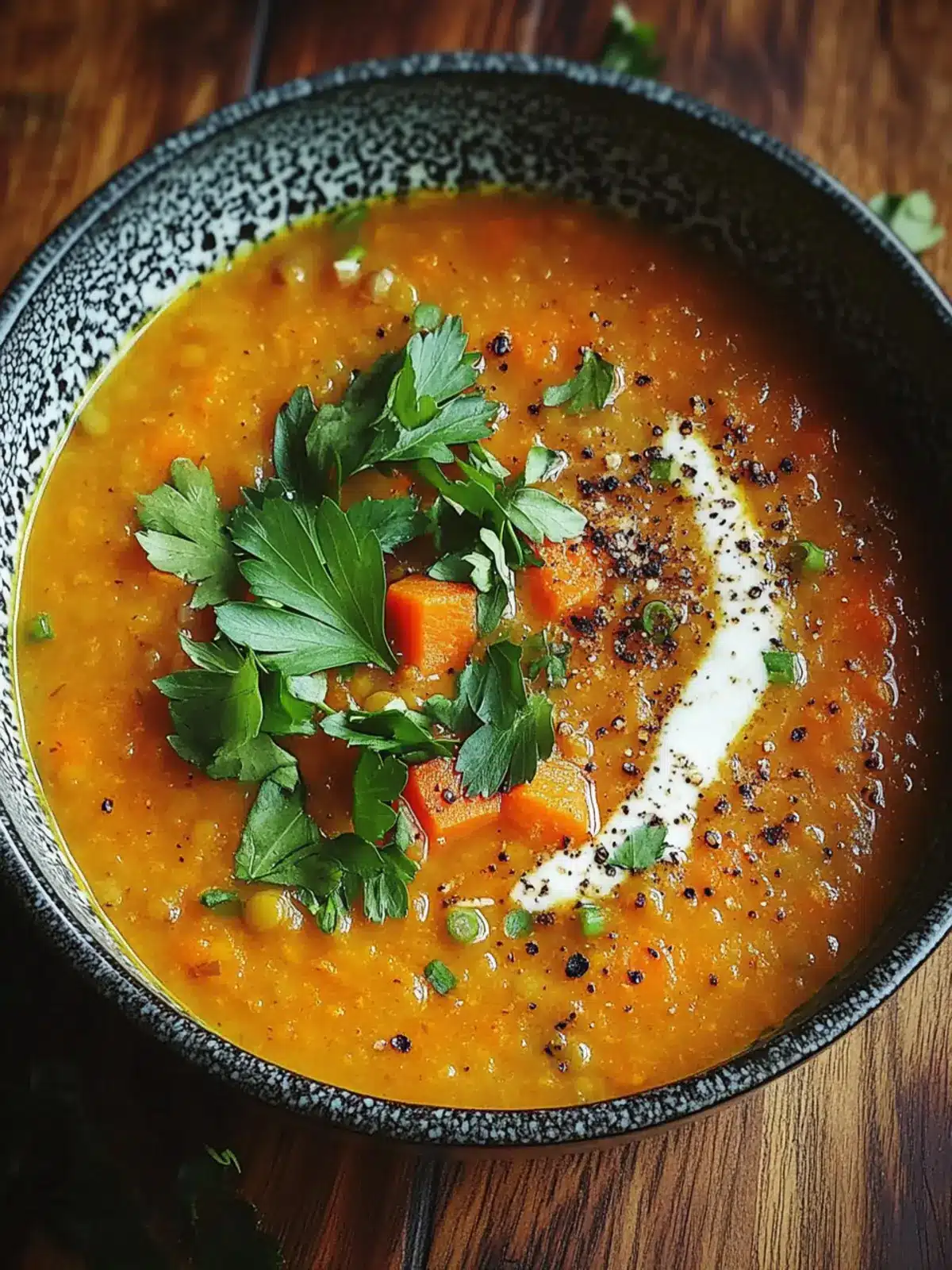 Spiced Carrot & Lentil Soup