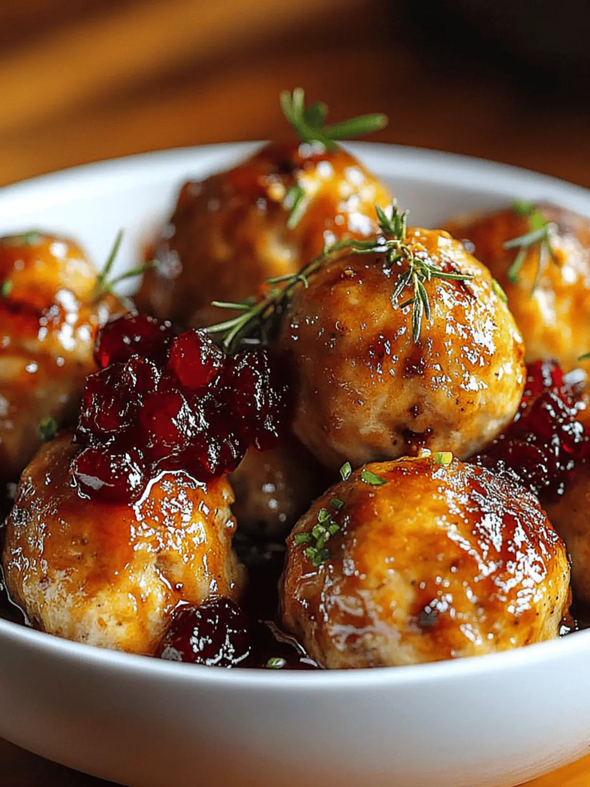 Cranberry Orange Chicken Meatballs