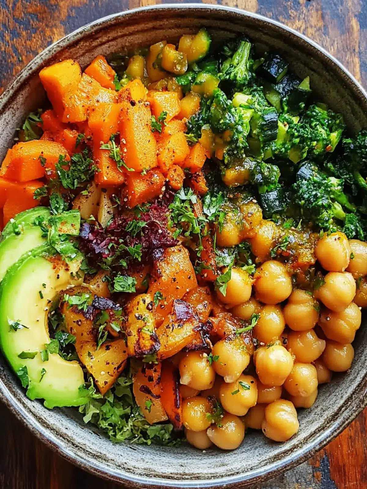 Winter Veggie Chickpea Bowl