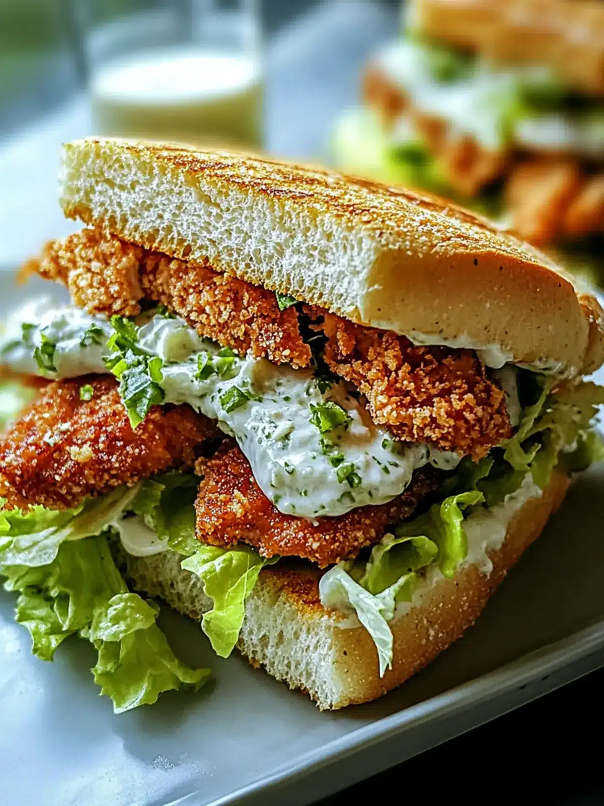 Crunchy Chicken Caesar Sandwich