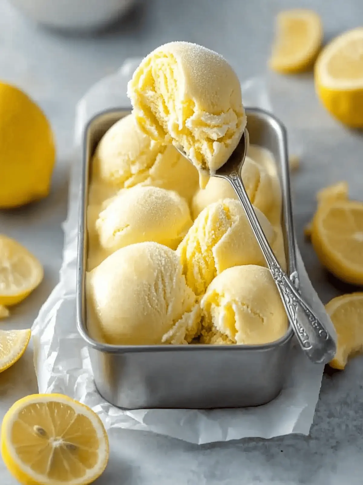 Tangy Lemon Curd Ice Cream