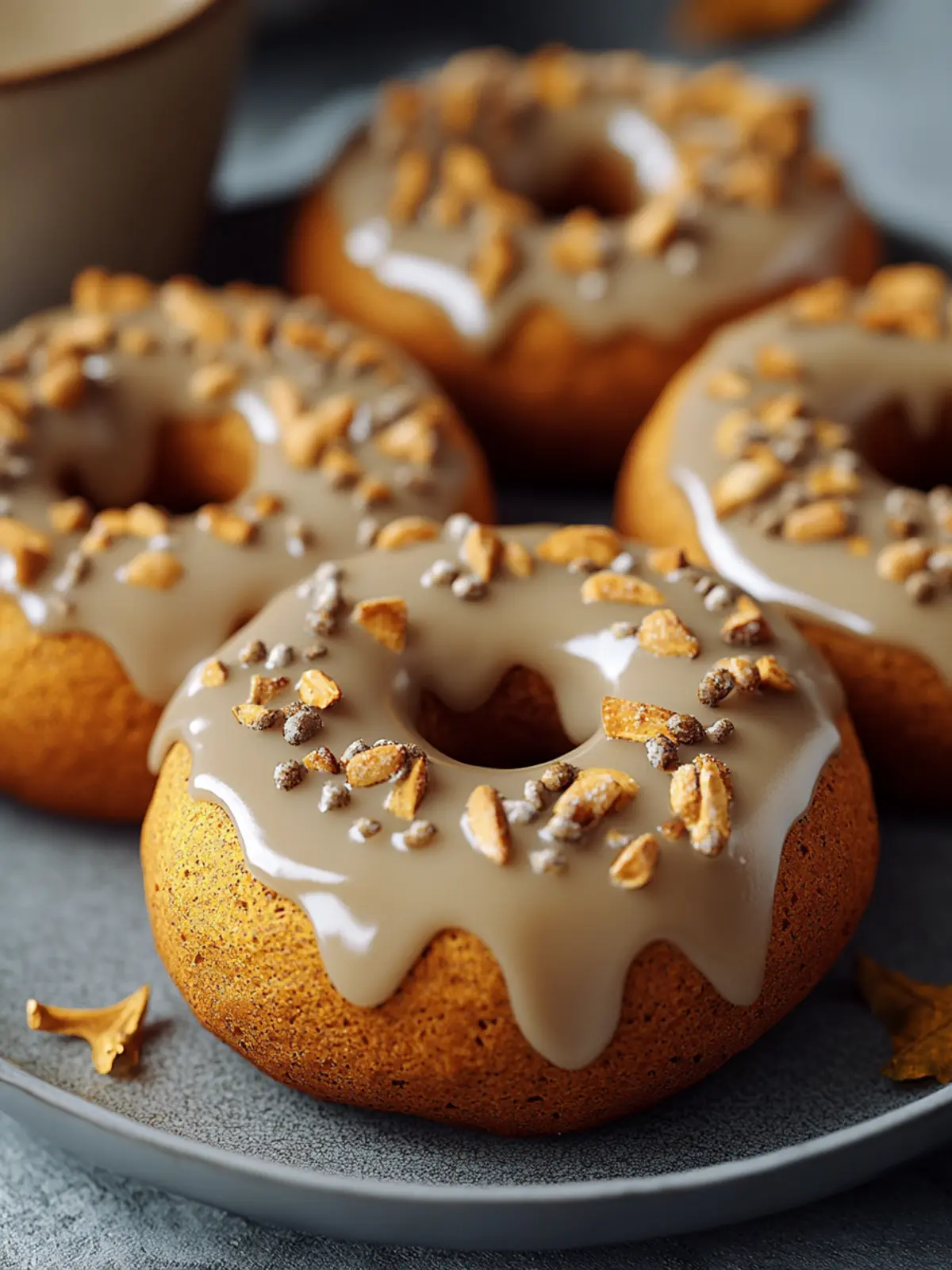 Gluten & Dairy Free Pumpkin Donuts with Maple Glaze