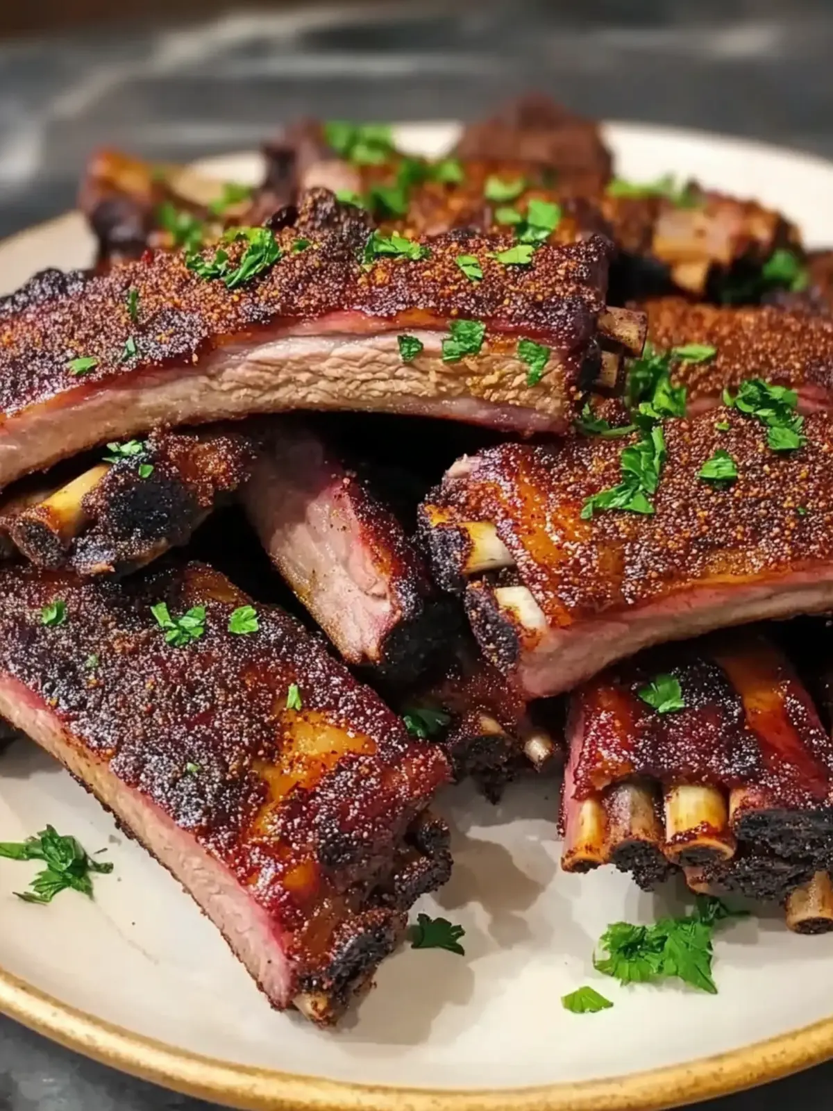 Smoked Country Style Ribs with Dry Apple Spice Rub