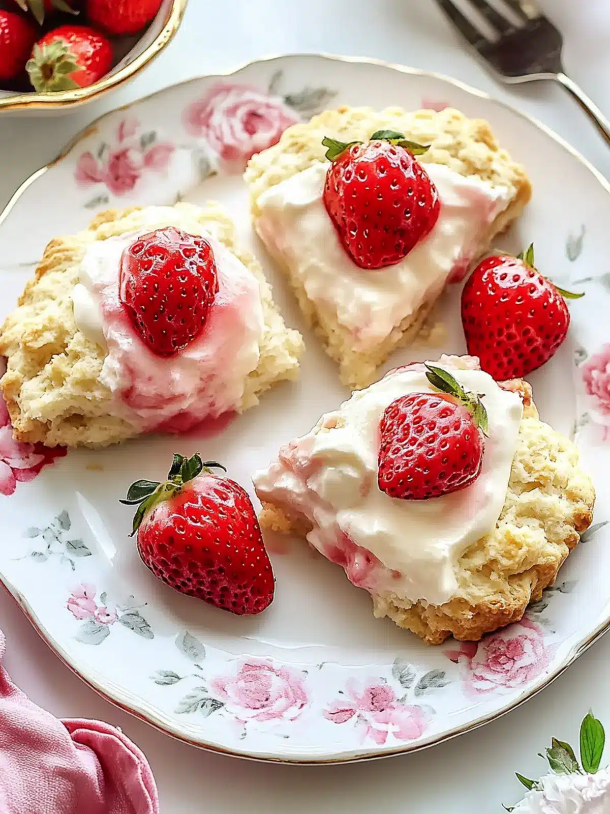 Strawberries and Cream Scones