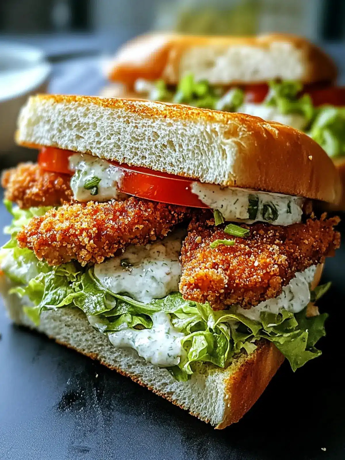 Crunchy Chicken Caesar Sandwich