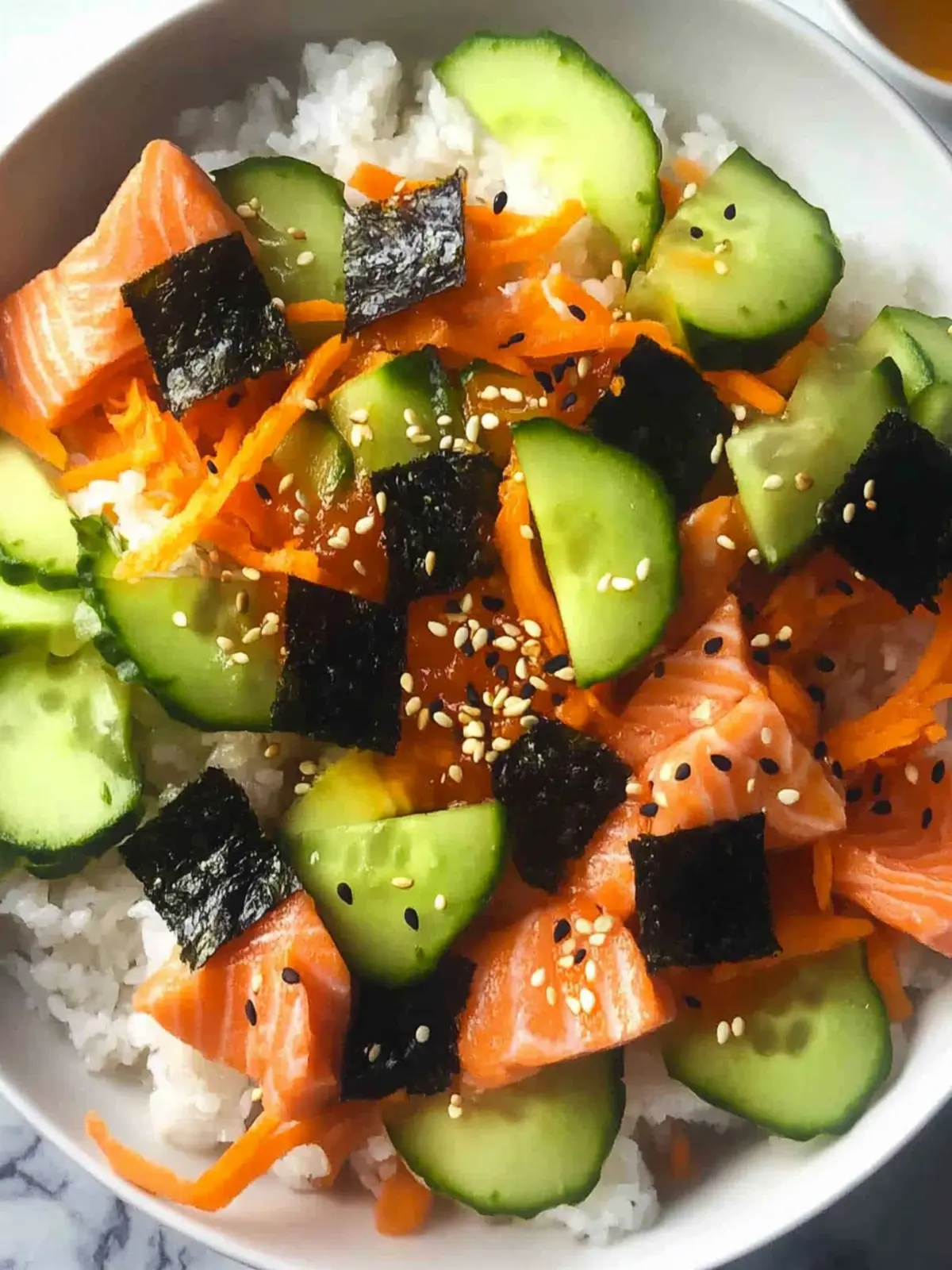 Keto Salmon Sushi Bowl Recipe: Easy, Low Carb Bliss 2 Keto Salmon Sushi Bowl Recipe