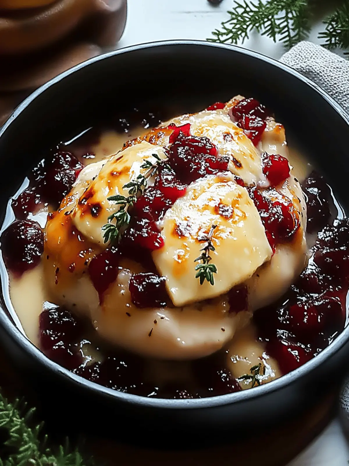 Cranberry Brie Stuffed Chicken