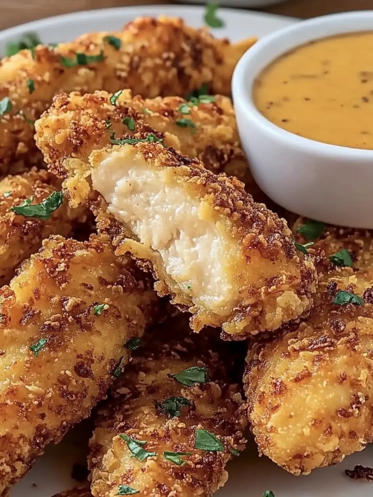 Crispy Chicken Tenders with Dipping Sauce