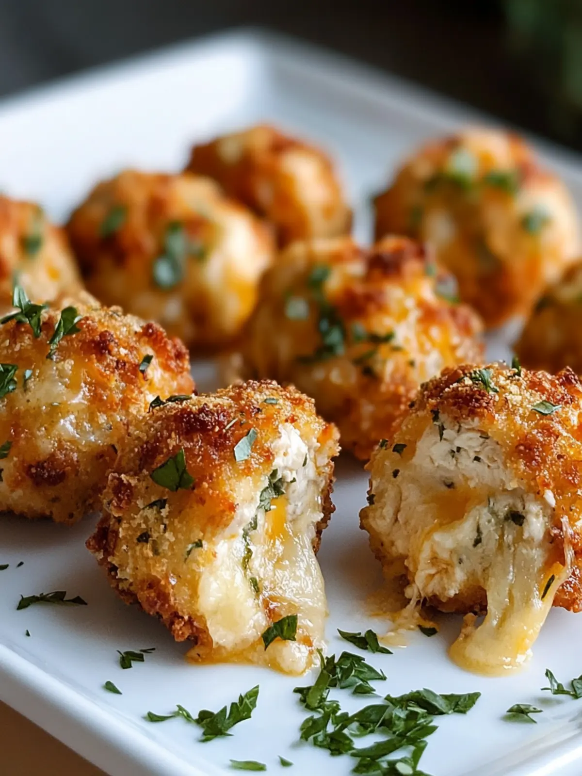 Cheesy Stuffed Chicken Bites (Baked)