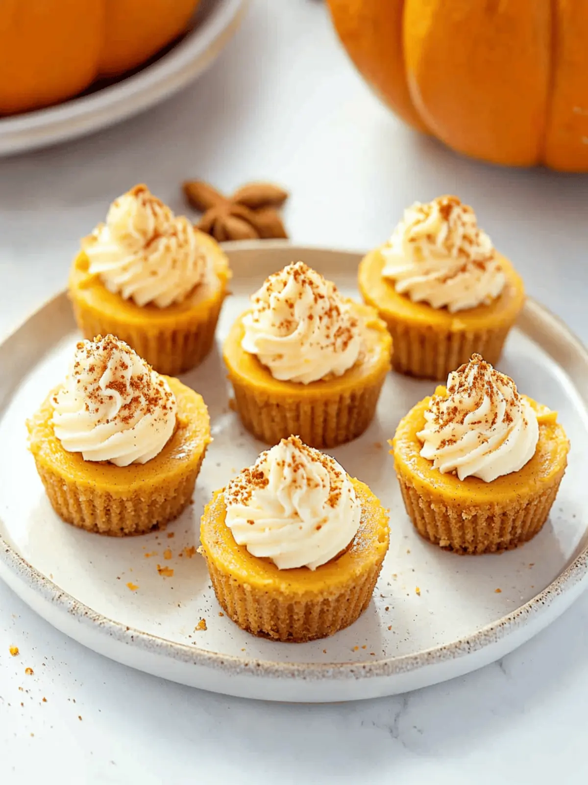 Mini Pumpkin Cheesecakes