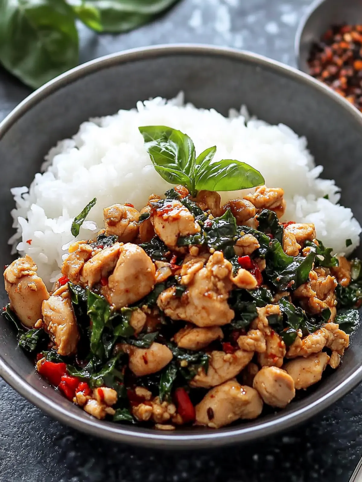Easy Spicy Thai Basil Chicken
