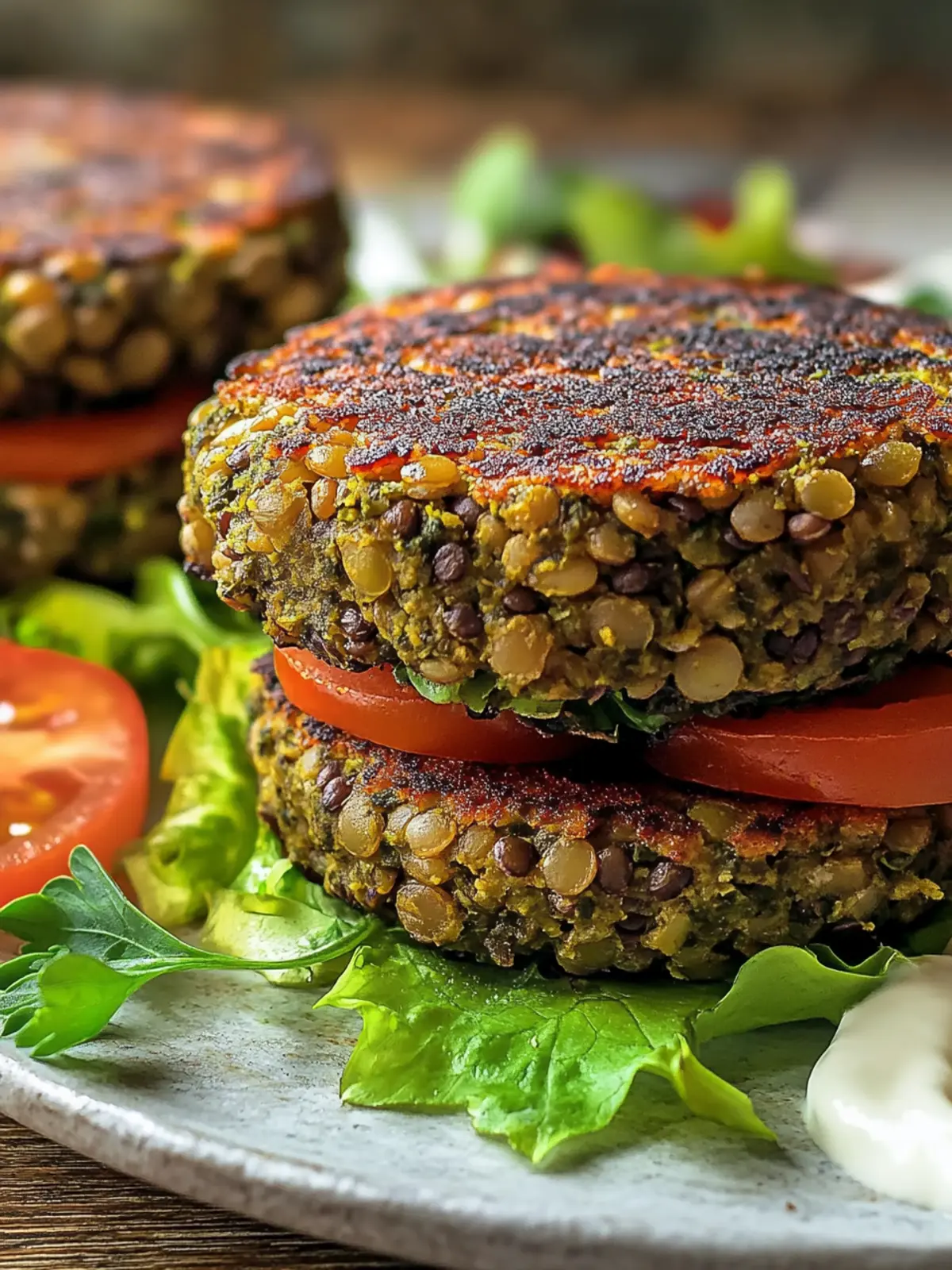 Green Lentil Burgers