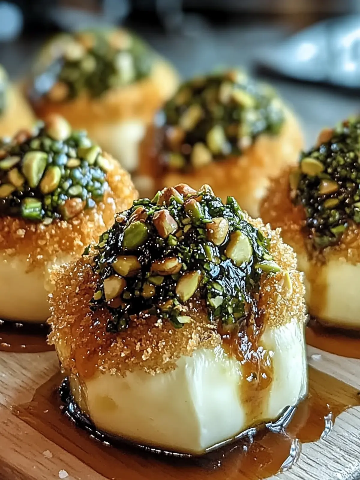 Pistachio-Crusted Brie Bites