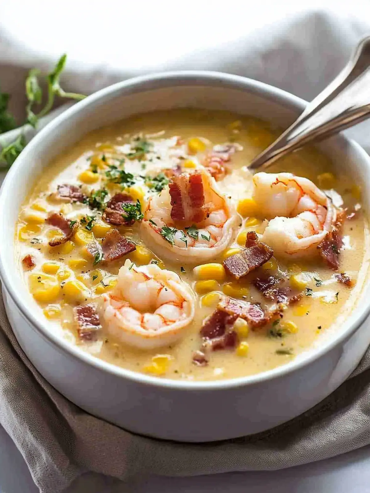 Bacon, Shrimp and Corn Chowder