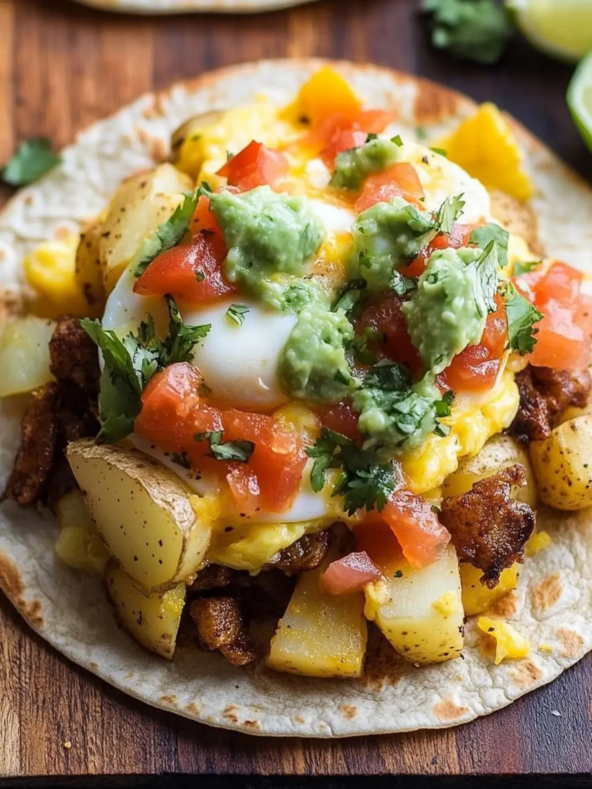 Potato, Egg, and Cheese Breakfast Tacos