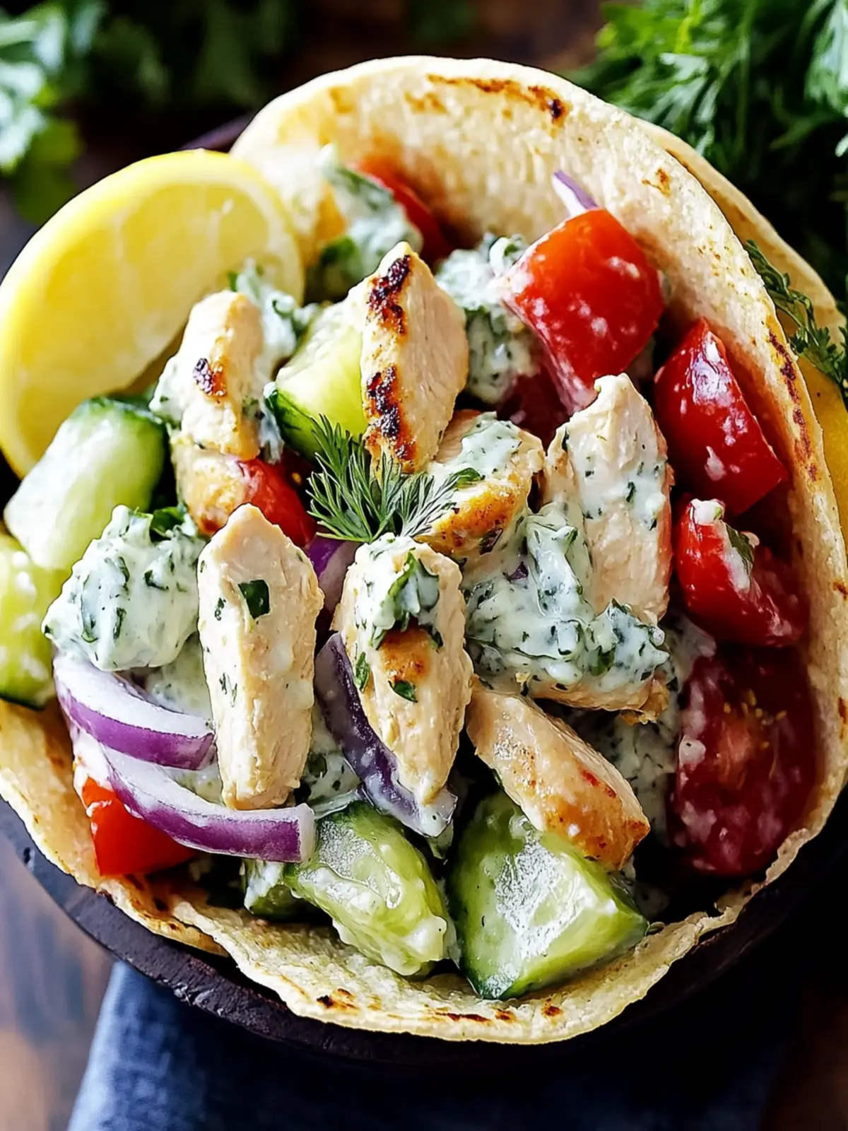 Greek Tzatziki Chicken Salad: A Refreshing No-Cook Delight 2 Greek Tzatziki Chicken Salad