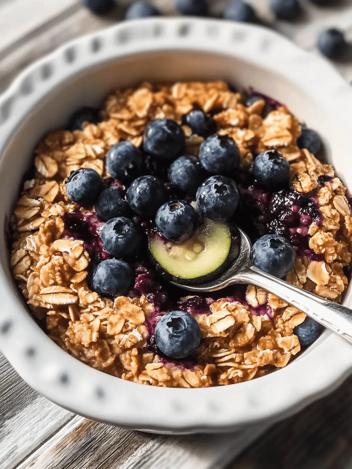 Healthy Zucchini Blueberry Baked Oatmeal