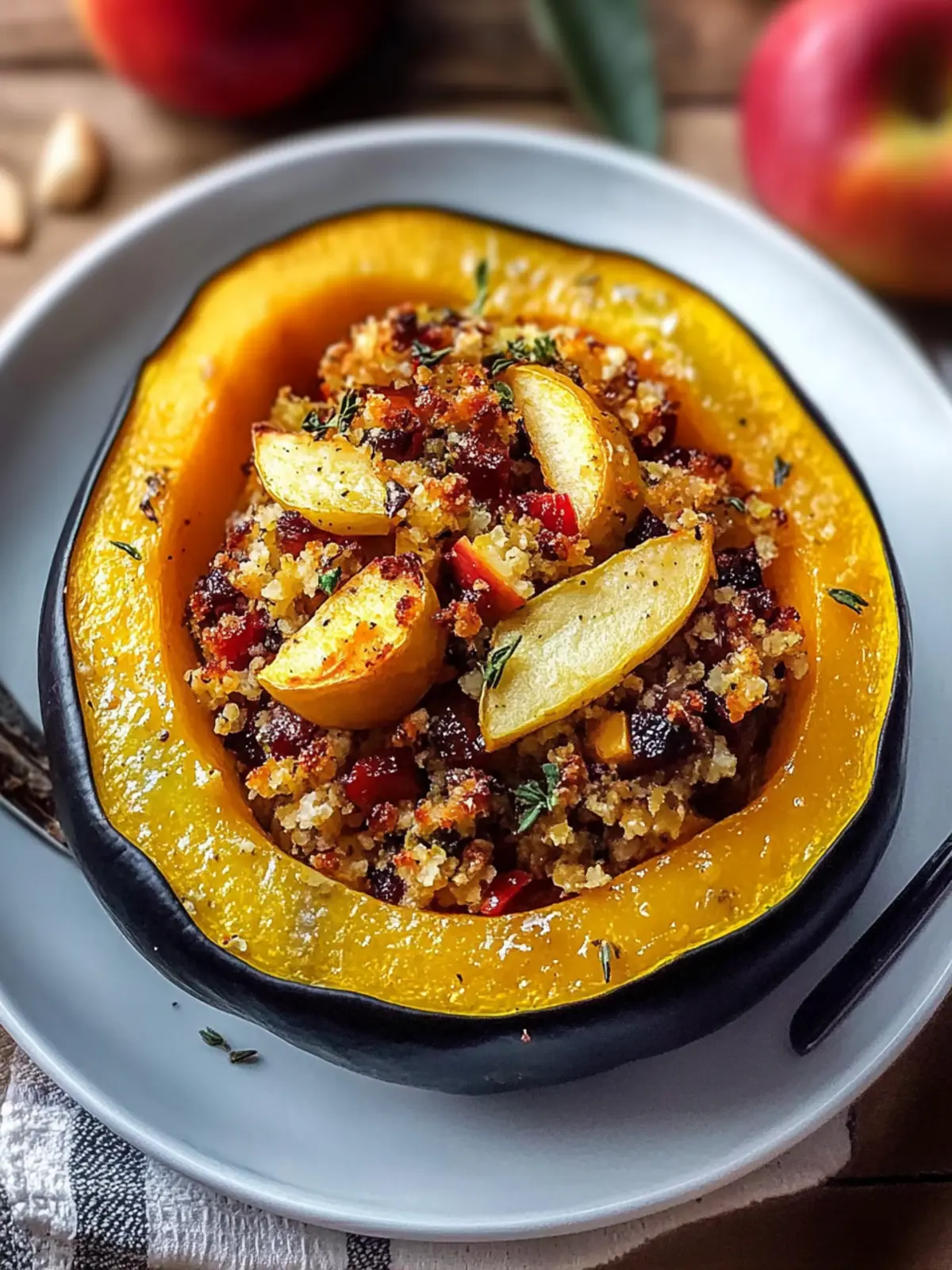 Apple Stuffed Acorn Squash