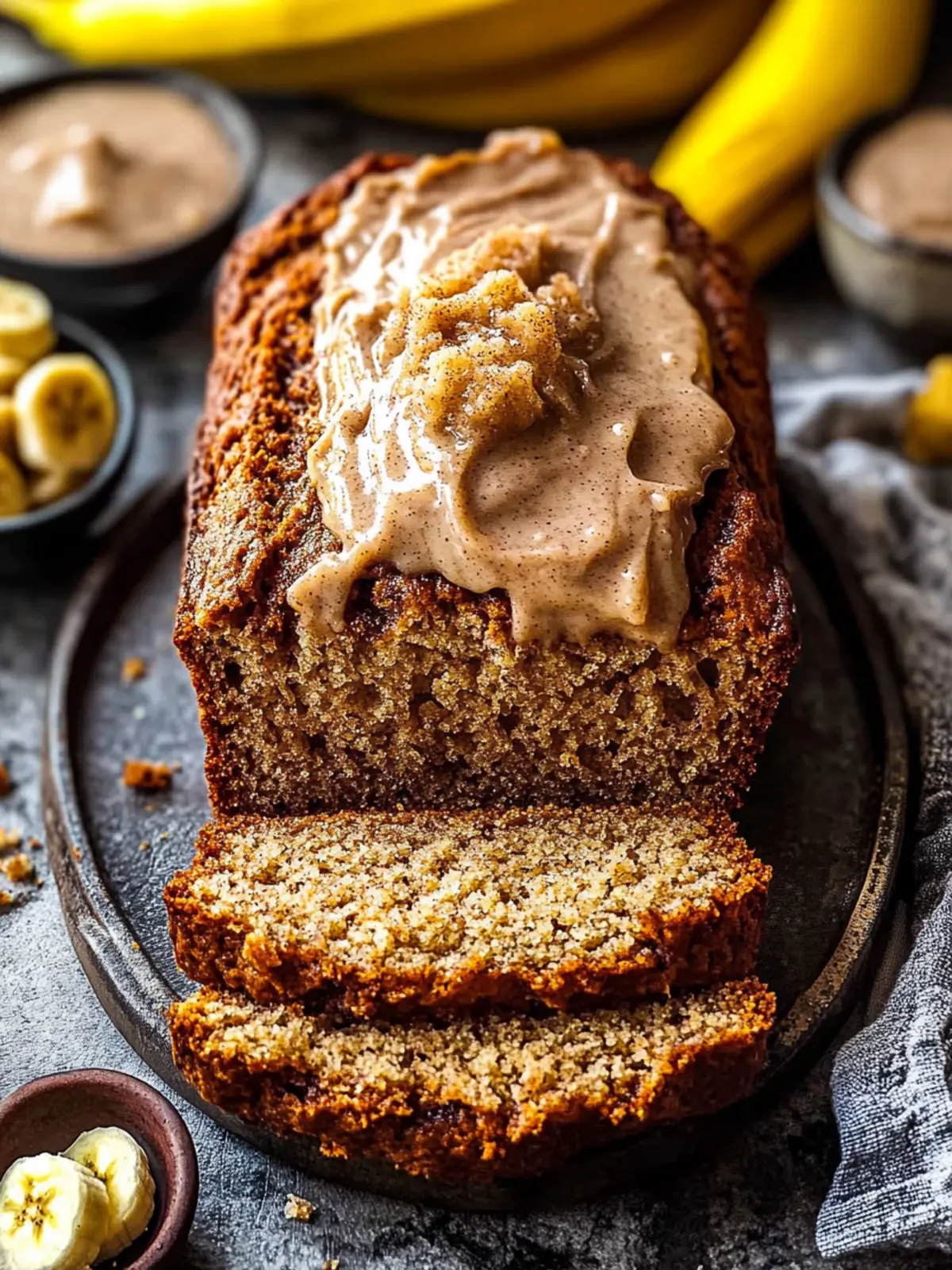 Maple Banana Bread with Cinnamon Butter