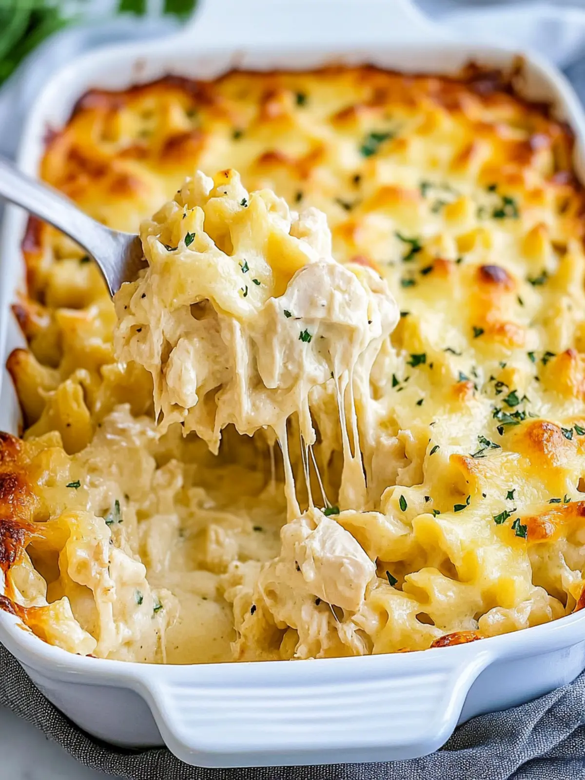 Creamy Chicken Alfredo Bake Casserole