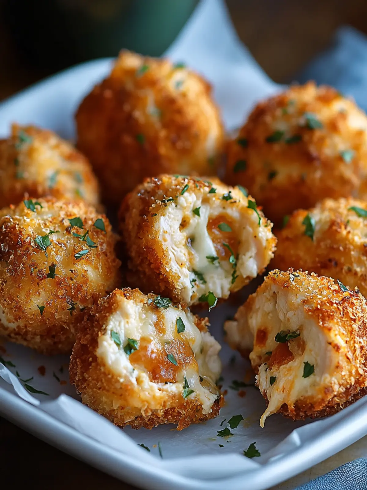 Cheesy Stuffed Chicken Bites (Baked)
