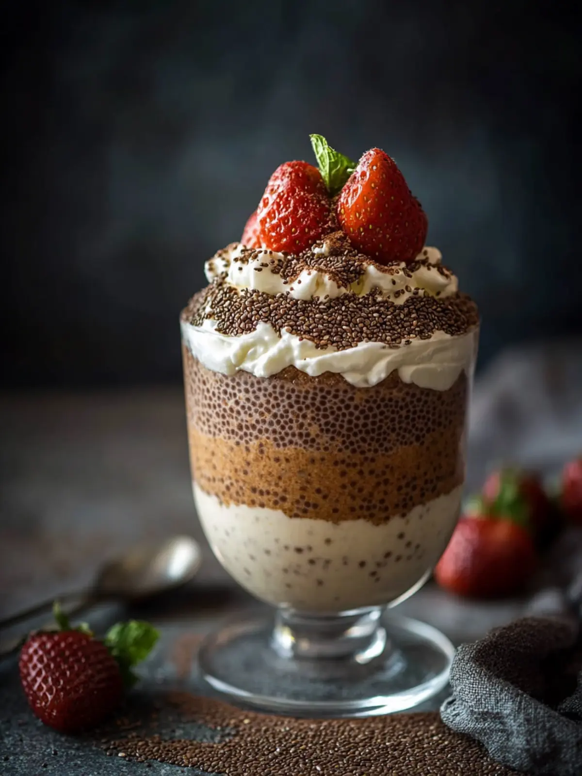 Tiramisu Chia Pudding With Greek Yogurt